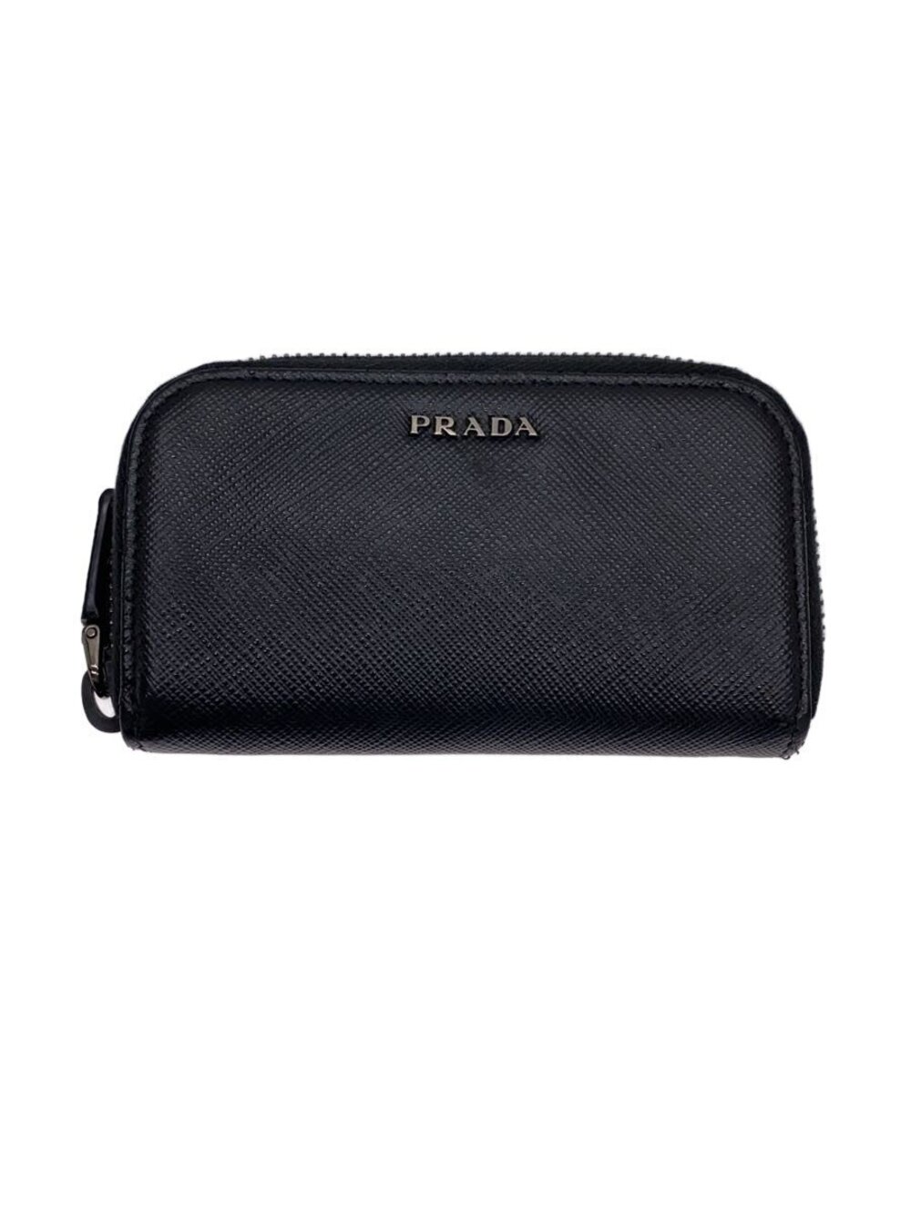 Prada Key Case Wallet Leather Black